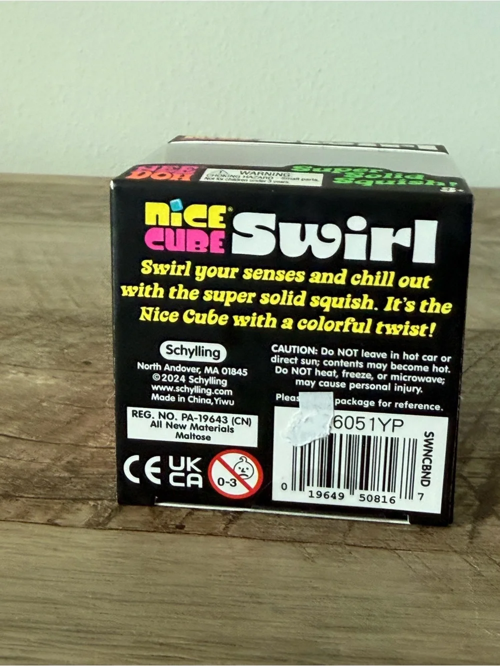 NWT Authentic NeeDoh Viral Nice Cube Swirl 2.25” Super Solid Squishy Fidget Toy